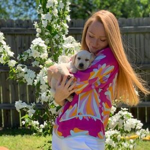 Hot pink boutique top
